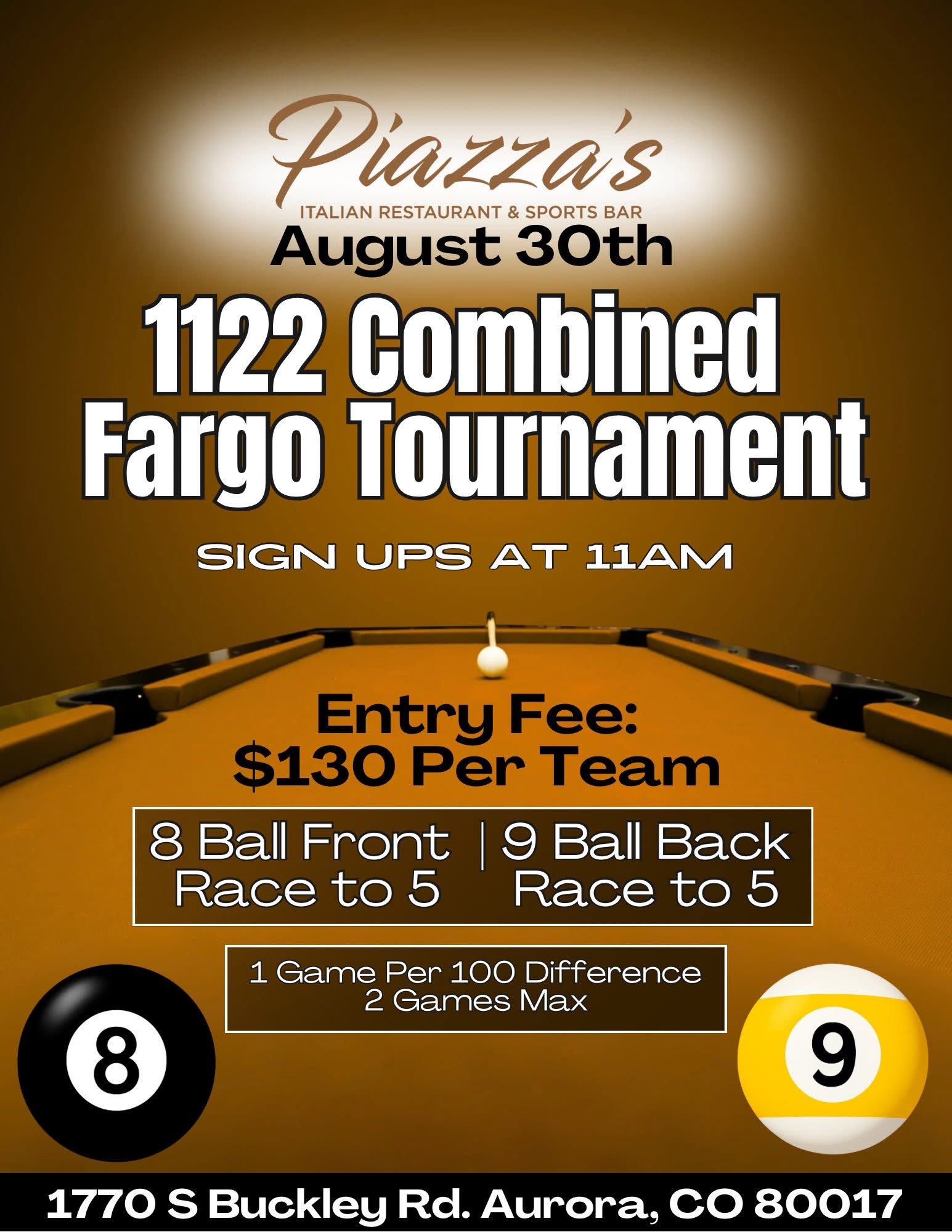 Tournament flyer / rules image